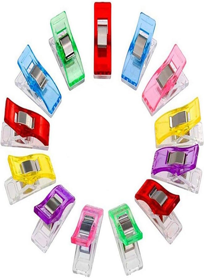 Jasol 50 Pcs Sewing Clips Multi-Color for Sewing Craft Clamps Crochet and Knitting All Purpose for Quilting Binding Clips Fabric Clips Blinder Clips Photo Hanging Clips, Multicolered - Image 4